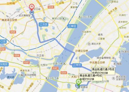 宏碁客运站到汉口火车站路线怎么走？需要多长时间？  第2张