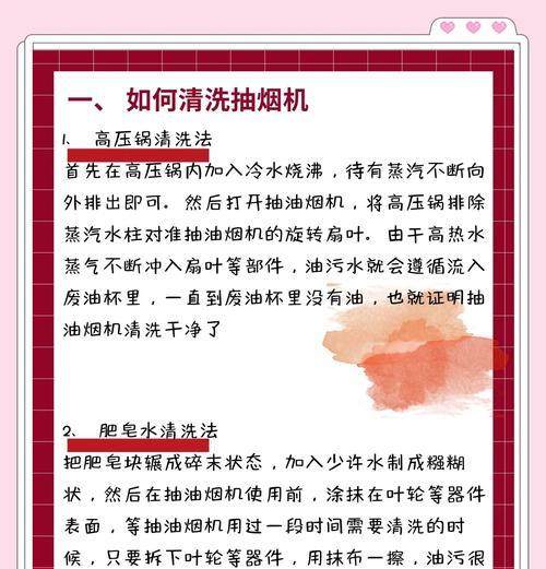 以油烟机喷水清洗喷头，轻松解决油烟困扰（清洗喷头的简便方法）  第3张