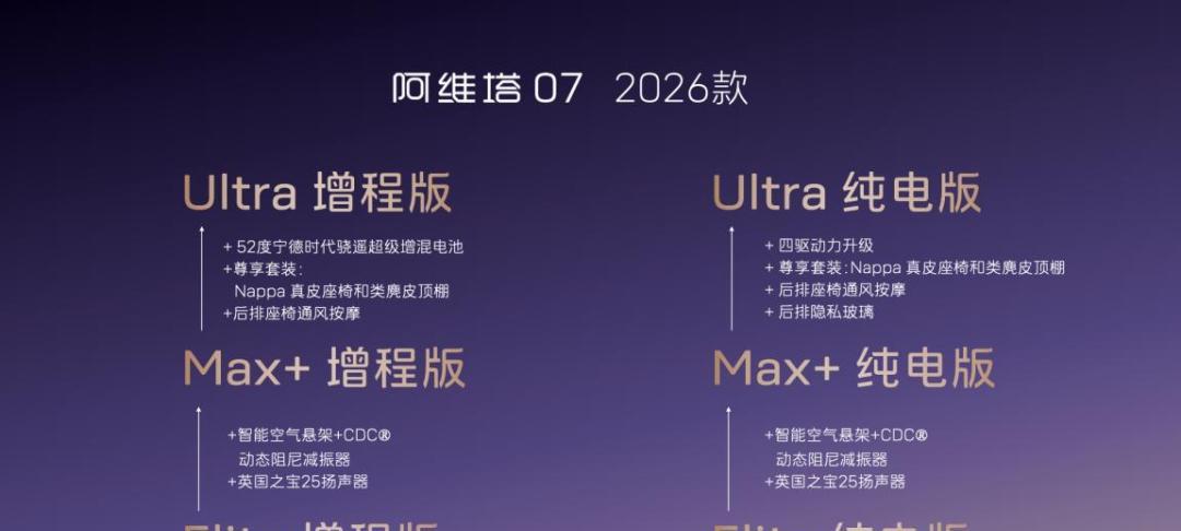 阿维塔 07 2026 款开启预售，标配华为 ADS 4，配置拉满  第5张